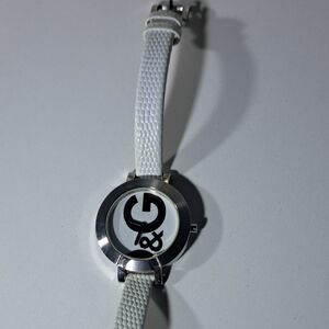 Dolce & Gabbana White Strap Monogram Dial Watch